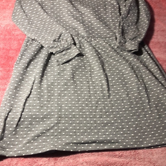 Loft women’s dress Medium grey with white polkadots - Picture 2 of 6